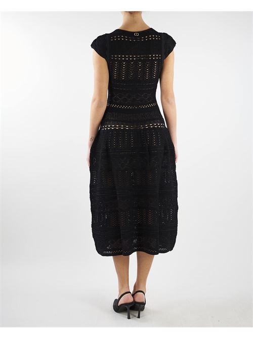 Long dress in lace stitch knit Twinset TWIN SET | abito en | TT30906